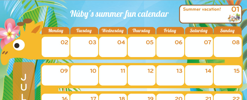 Start getting excited about those holiday plans with the Nûby calendar!